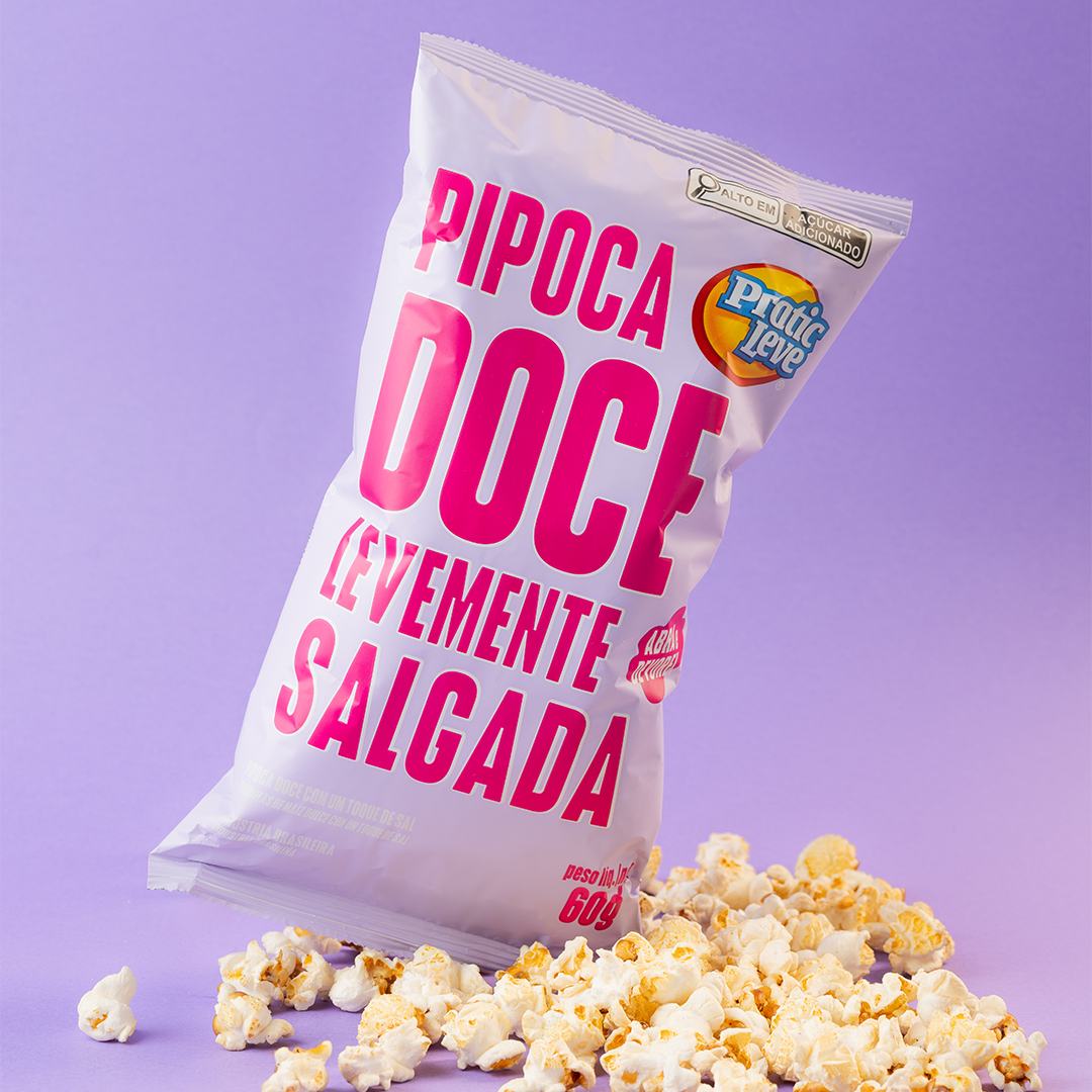 Pipoca Doce Levemente Salgada