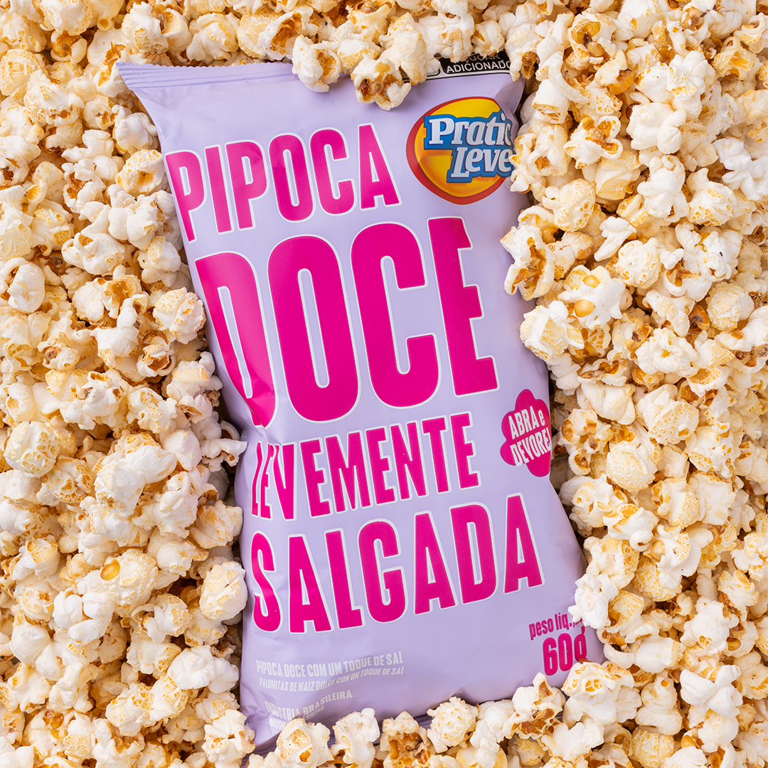 Pipoca Doce Levemente Salgada